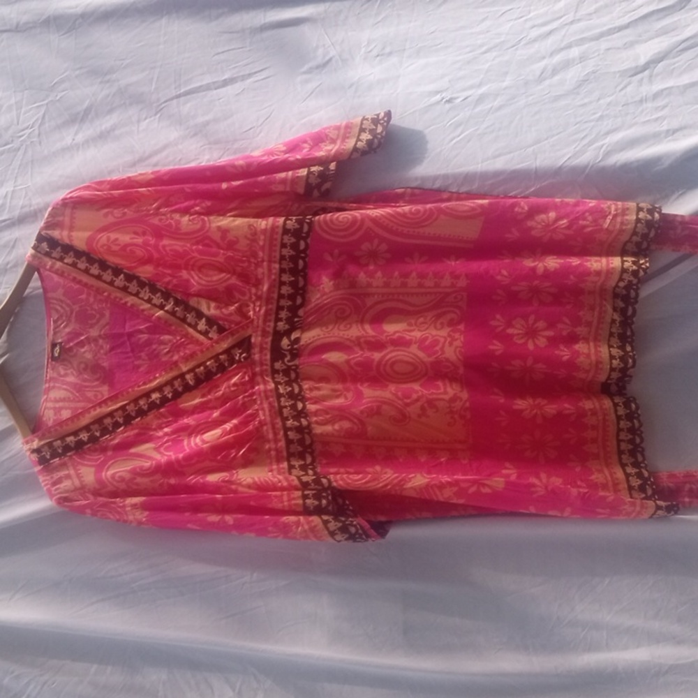 BILA BLOUSE OR MIDI PINK BROWN TAN X-LARGE;?